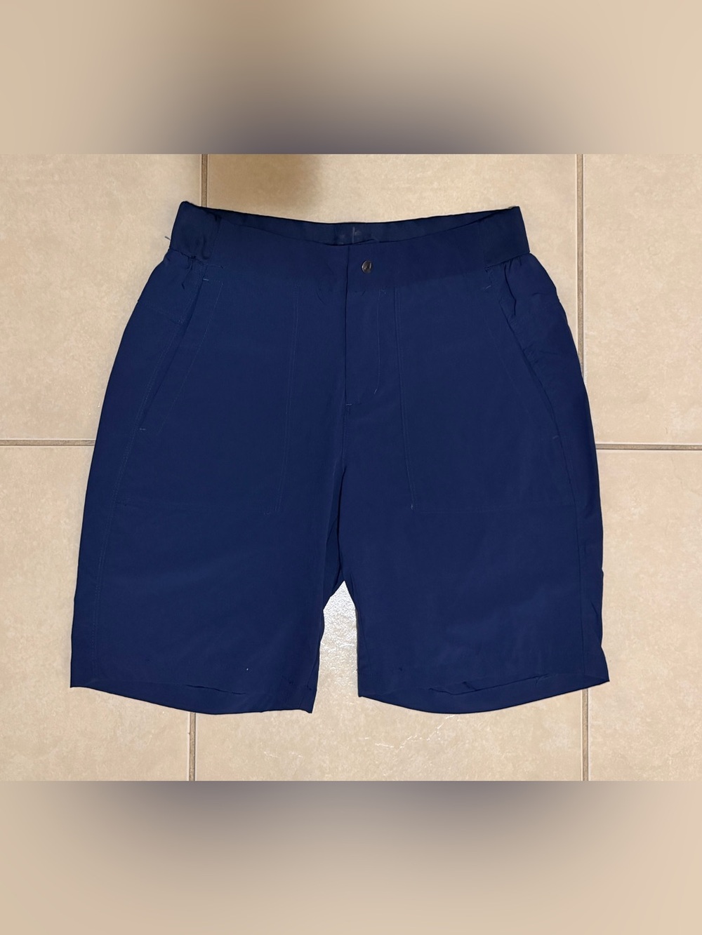 Reel Life Shorts Men's Size Medium Deep Sea Blue Fishing Flat Front Pockets